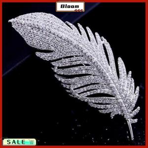 Follow Get New[Bloom Z] Luxury Exquisite Full Rhinestone Feather Brooches For Women Girls Elegant Temperament Brooch Fine Jewelry Accessories Gifts