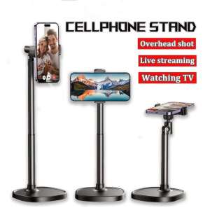 ✅100% Original AMZ Cell Phone Stand Mount for Desk Adjustable Height & Angle 360 Rotating Phone Holder Stand
