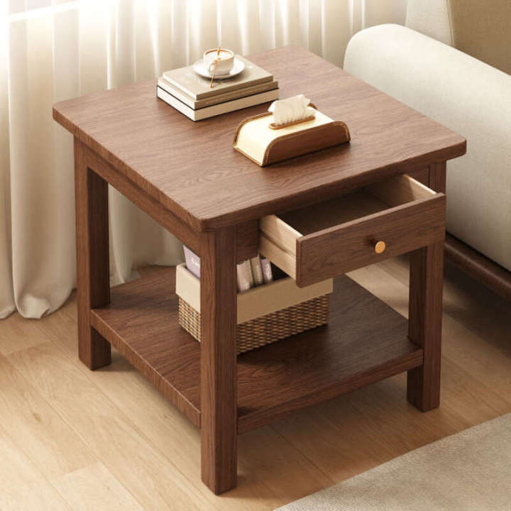 Creative Minimalist Chinese Style Sofa Side Table Small Wooden Tea ...
