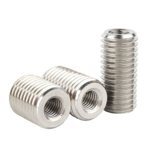 304 Stainless Steel Inside Outside Thread Adapter Screw M10 M12 Wire Thread Insert Sleeve Conversion Nut Coupler Convey