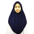 TUDUNG BIRU GELAP SEKOLAH KAIN LICIN KOSHIBO DUA LAPIS TUDUNG NAVY BLUE TUDUNG KADET POLIS TUDUNG PENGAWAS. 