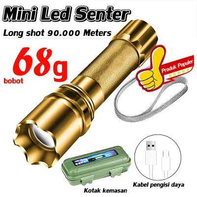 LED Headlamp 500Watt Penerangan terus menerus selama 800 jam senter super terang lampu depan luar yang kuat lampu depan tahan air sensor gerak senter berkemah senter kepala super terang Iradiasi 30000m /Senter Kepala