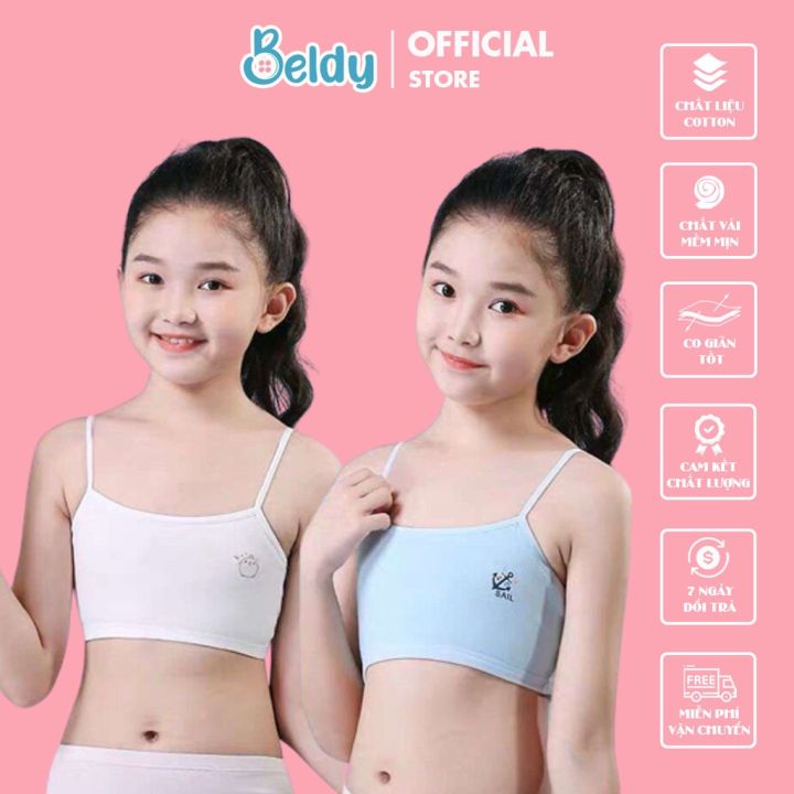 Áo Lót Lá 2 Dây Cho Bé Gái Mới Lớn Dễ Thương (20-45Kg) Áo Ngực Học Sinh Trung Học Từ 10-15 Tuổi Loại 1 Tm582