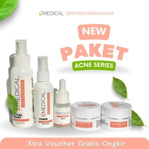 EMEDICAL PAKET ACNE wajah beruntusan & berjerawat