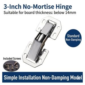 No-Drilling Hole Cabinet Hinges 90 degrees Cupboard Door Hydraulic Hinges Furniture Hardware Accessories
