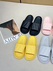 2306 Japanese-Style Sandals For Women Summer Indoor Home Bathing Hotel Slippers CoupleS MenS Grape Grain Design