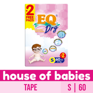 EQ Dry Jumbo Pack Small 60 - Tape Baby Diapers