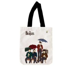 Totebag Kanvas Tote Bag Kombinasi Print DTF Motif The Beatles | Devva.id