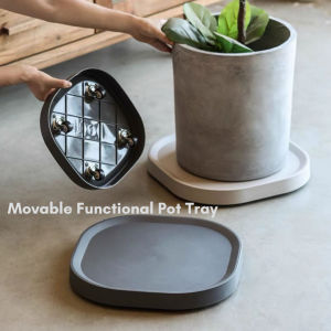 Movable Functional Plant Pot Tray with Wheels | Big Planters Tray | Heavy Duty Pot Tray | Indoor Outdoor Use | Gardening | Speckled Space