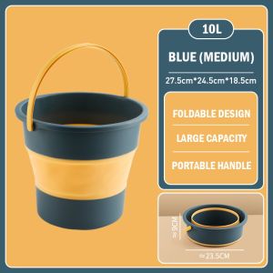【Rainbow Culture】 Portable Collapsible Bucket / PP+TPE Material / Foldable Storage / Home and Outdoor
