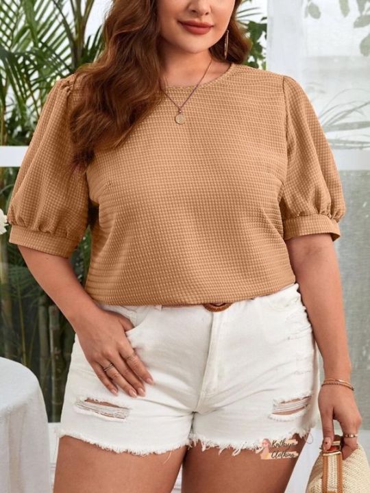 Kathryn Bubble Sleeve Peplum Blouse