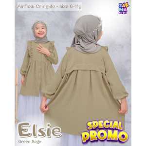 baju atasan anak perempuan crinkle airflow /elsie tunik kids 6 sampai 11 tahun