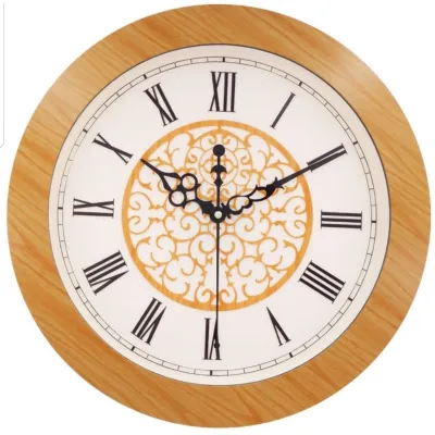 Jam Dinding Edison Sweep ES 401 KBG WOOD TX Timbul Diameter 400mm 40cm