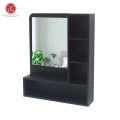Rak Kosmetik Minimalis / Meja Hias Kamar Aesthetic Dengan Cermin Rias Tempel Dinding Gantung 60x50cm. 