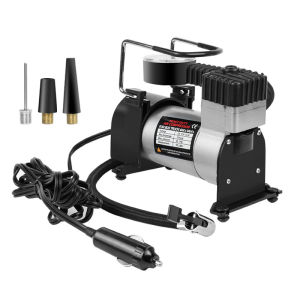12V Portable Heavy Duty Electric Air Compressor with Pressure Gauge for Car & Motorcycle Tyres