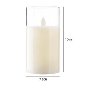 【LonlyDance】โคมไฟเทียน LED ไฟกลางคืนกลางคืน อะคริลิค เทียนปลอม สไตล์โรแมนติก สําหรับตกแต่งบ้าน