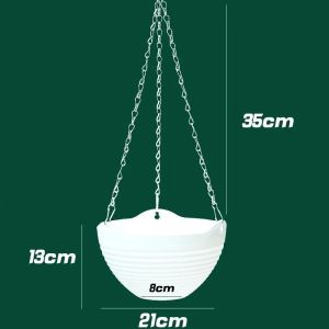 2Pcs Flower Pot Gardening Plastic Flower Pot Hanging Stable Indoor and Outdoor Decorative Plant Hanging Basket Flower Pot