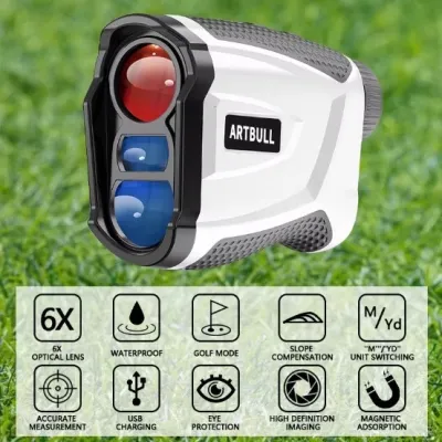 กล้องวัดระยะกอล์ฟ 3 เลนส์ ชาร์จ USB รุ่นใหม่ ARTBULL 3Li-600 Golf Laser Rangefinder 3 Lens Waterproof IPX4 Slope Adjust