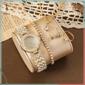 🔥ส่วนลด 10 บาท สำหรับการซื้อ 1 ชิ้น🔥ราคาถูก ชุดโซ่สีโรสโกลด์5 6ชิ้นทันสมัยอุปกรณ์เสริมที่สวยงามสร้อยข้อมือสร้อยคอแหวนต่างหูสำหรับงานเลี้ยง