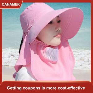 【CANAMEK】 Mùa hè hat phụ nữ ngoài trời đi xe đạp dù để che nắng Mặt nạ rộng vành thoáng khí Suncreen Sun hat giản dị sunhat Visor UV bảo vệ mới