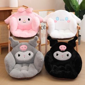 Large Size Sanrio Plush Cushion Kawaii Cartoon Cinnamoroll Kuromi Melody Plush Warm Bench Seat Cushion Girl Christmas Gift