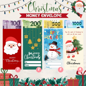 Christmas Money Envelope Witty Angpao Red Angpao Santa Excahnge Gift