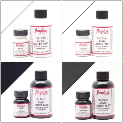 Angelus leather paint white black flat white flat black original packaging cheapest in the market 1oz 4oz trusted seller legit fast ship