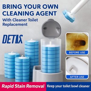 Toilet cleaning brush set with replaceable head