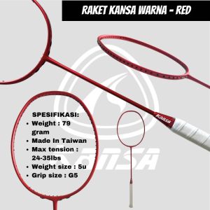 RAKET BADMINTON KANSA WARNA 5U 24-35LBS FULL CARBON ORIGINAL