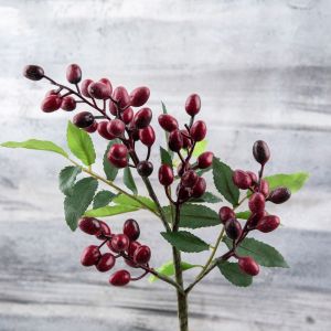 LIVELYN Branch Style Olive Berry Branch Realistic Design Mixed Leaves Christmas Green Plant Realistic Foam Artificial Fruit Stem For Vase