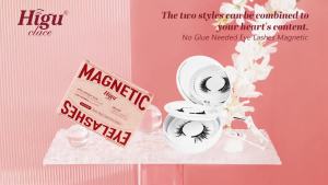 Higu clace Magnetic Eyelashes with Applicator 2 Pairs Magnetic Lashes Natural Look Wispy Magnet Lashes Easy to Wear and Remove(DJCX-A+B02)
