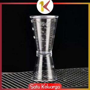 SK-C1163 Jigger Cup Transparan 10/20ml 20/40ml Gelas Ukur Measuring Cup / Jigger Plastik Gelas Takar