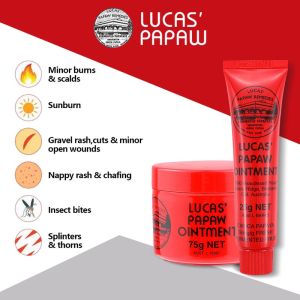 Lucas Papaw Ointment 25g 75g 100% AUTHENTIC MoisturizerLip Balm Heals Dry Skin Best Oinment