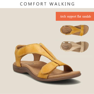 Womens Sandals Arch Flat Casual Slope Heel Sandals Thick Massage Slope Heel Sandals