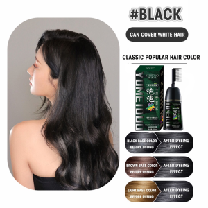 【BUY 1 TAKE 2】Herbal Black Hair Permanent Dye Shampoo (With Comb) Black/Brown Hair Dye Shampoo Quickly Covers Gray Hair + Keratin Hair Mask Botox Repair Leaves Hair Smooth And Shiny