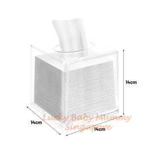 Transparent Square Acrylic Tissue Box Holder for Home Office Thickened PCTissue Box【Rainbow Culture】