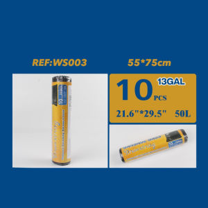 Fortune Home 10pcs/Roll Drawstring Garbage Bag Thickened Automatic Closing Kitchen Garbage Bag Trash Bag Degradable Wastebasket Liner Bag