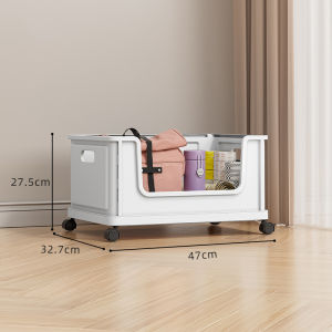 JustLiving 1ชิ้นรถเข็นตะกร้าใส่ของล้อเลื่อนมัลติฟังก์ชั่พร้อมล้อม้วนหนังสือใช้ในบ้านบนโต๊ะหนังสือกล่องเก็บของพับได้กล่องเก็บของแบบผลักดึงกล่องของเล่นจัดระเบียบเบ็ดเตล็ด