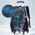 (48 hours delivery)Trolley children's school bag  kindergarten girl bag trolley backpack 6-wheel stair trolley bag for kids boys trolley bag for kids girls  Backpacks Trolley school bag with wheels. 