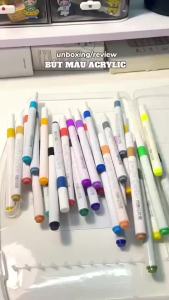 Màu Acrylic Marker Không Lem Hộp 120 Màu Dạ Ngòi Tròn Diy Trên Nhiều Chất Liệu Có Hộp Nhựa Tiện Lợi