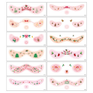 Christmas Face Stickers Kisds DIY Xmas Dress Up Stickers Christmas Santa Claus Stickers Gift