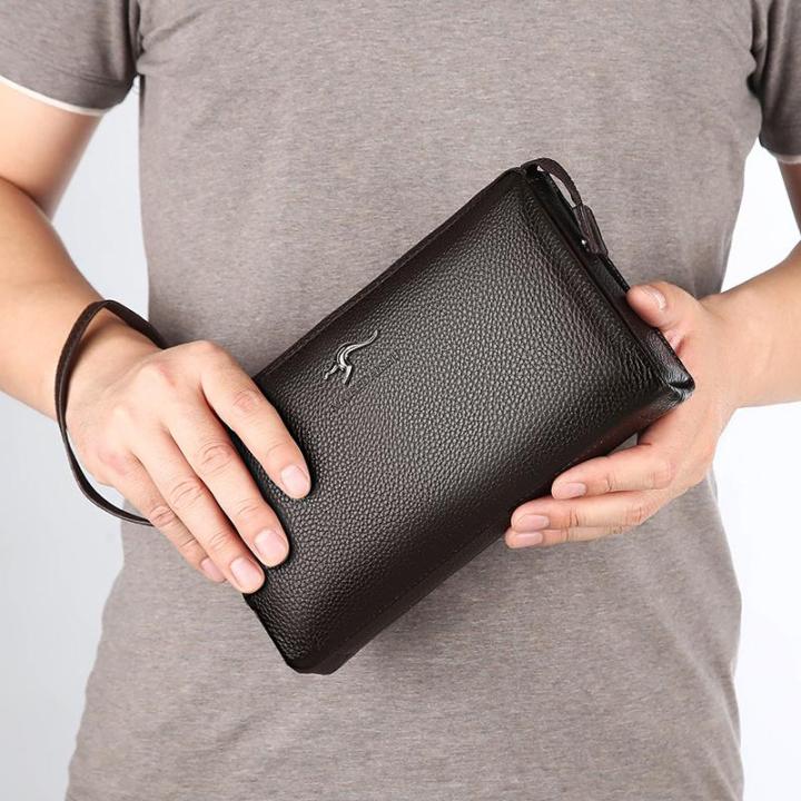 mens Leather clutch bag PASSWORD LOCK Business Clutch Handbags Men Wallet Cowhide Leather Purse Lazada