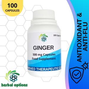 Organic Ginger Capsules - Ginger - Best Vegan Joint Support Rich in Anti Oxidant Immune Booster Non-GMO Gluten Free Made with Ginger - 100 Capsules