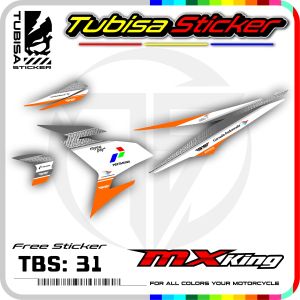 Sticker Striping Variasi Mx King - Stiker Striping Motor Mx King Motif Mandalika. TBS.31