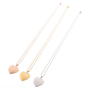 [haoh] Mặt dây chuyền mề đay trái tim tình yêu cho Nam Nữ Vòng cổ hình ảnh Khung ảnh có thể mở được