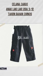 Celana Cargo Anak Laki Laki Bahan Chinos Terbaru Usia 3-12 Tahun