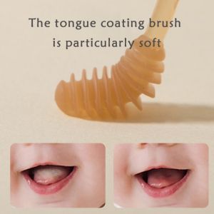 Mafababe Silicone Baby Toothbrush Silicone Tongue Cleaner Infant Newborn Tongue Cleaning Brush