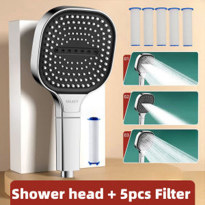 Kebememe 13cm tấm lớn vòi phun 3 chế độ đầu vòi sen nước áp lực cao vòi hoa sen massage đầu vòi sen với bộ lọc yếu tố phòng tắm tắm công cụ