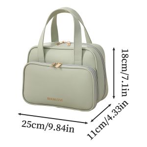 Large Storage Toiletry Bag Waterproof Square Makeup Organizer For Travel & Daily Use RH2531