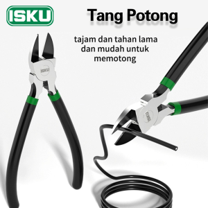 ISKU Plastic Cutting Nippers 6" Tang Potong Kawat Kabel Bahan CR-V Baja HRC62 Multipurpose